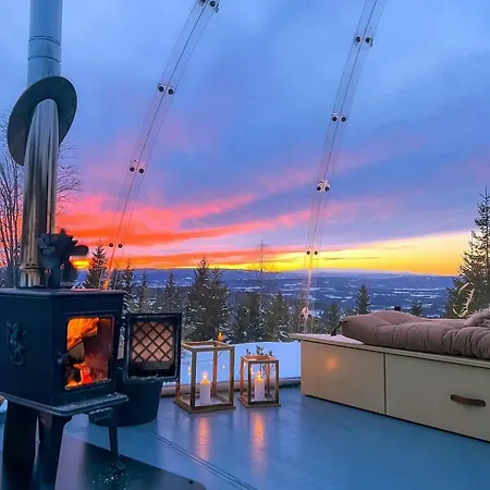 Glass Igloo With Panoramic Views In Asbygda Jevnaker